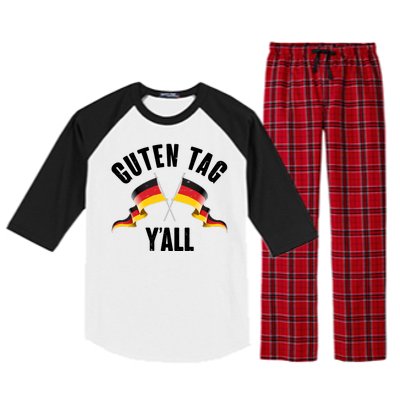 Oktoberfest Guten Tag Y'all German Flags Raglan Sleeve Pajama Set