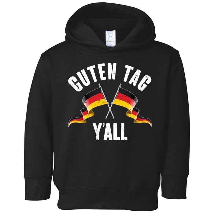 Oktoberfest Guten Tag Y'all German Flags Toddler Hoodie