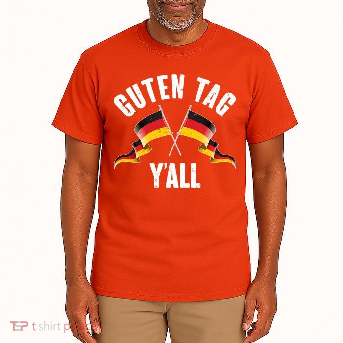 Oktoberfest Guten Tag Y'all German Flags Tall T-Shirt