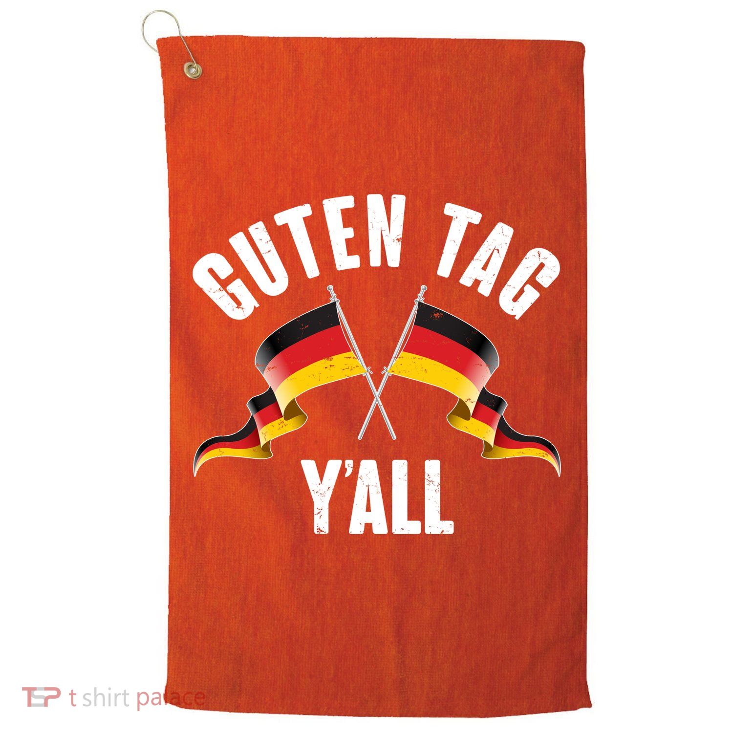 Oktoberfest Guten Tag Y'all German Flags Golf Towel