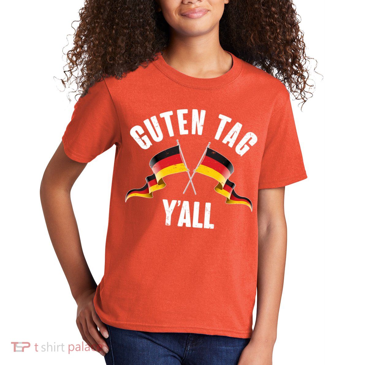 Oktoberfest Guten Tag Y'all German Flags Kids T-Shirt