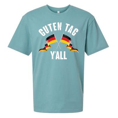 Oktoberfest Guten Tag Y'all German Flags Sueded Cloud Jersey T-Shirt