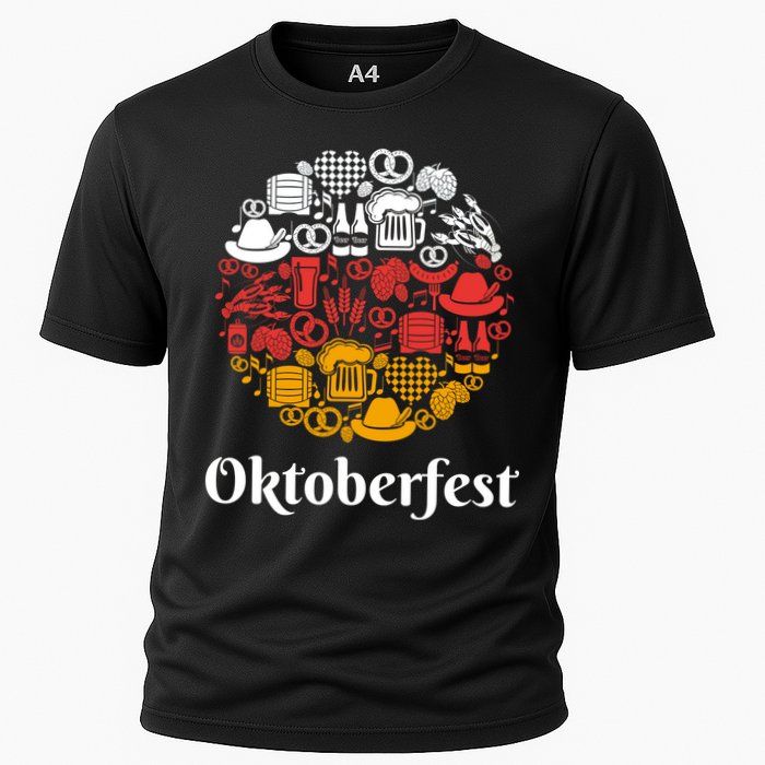 Oktoberfest Holiday Flag Mash Up Cooling Performance Crew T-Shirt