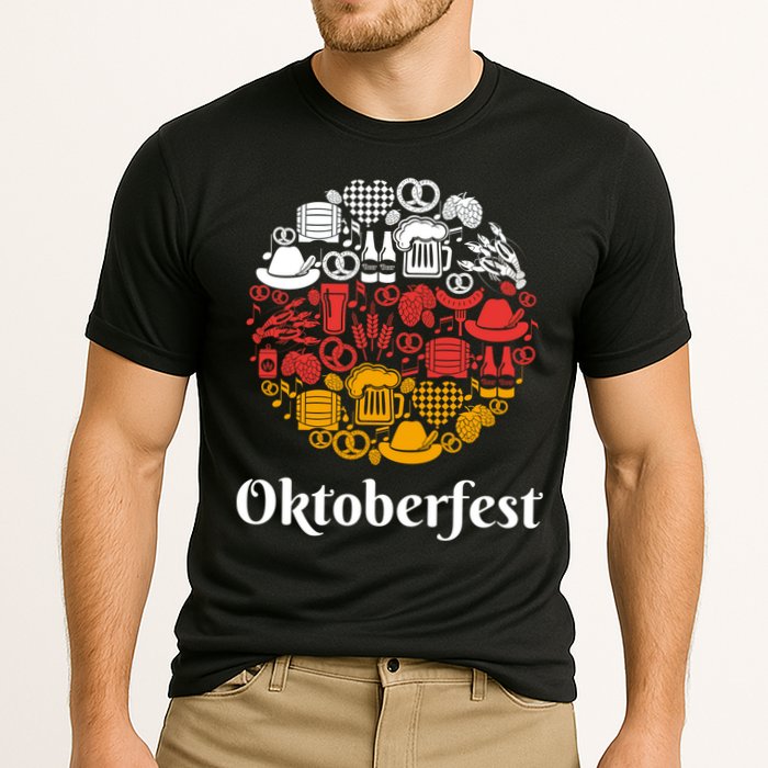 Oktoberfest Holiday Flag Mash Up Cooling Performance Crew T-Shirt