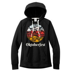 Oktoberfest Holiday Flag Mash Up Women's Fleece Hoodie