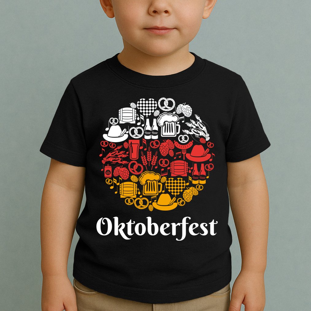 Oktoberfest Holiday Flag Mash Up Toddler T-Shirt