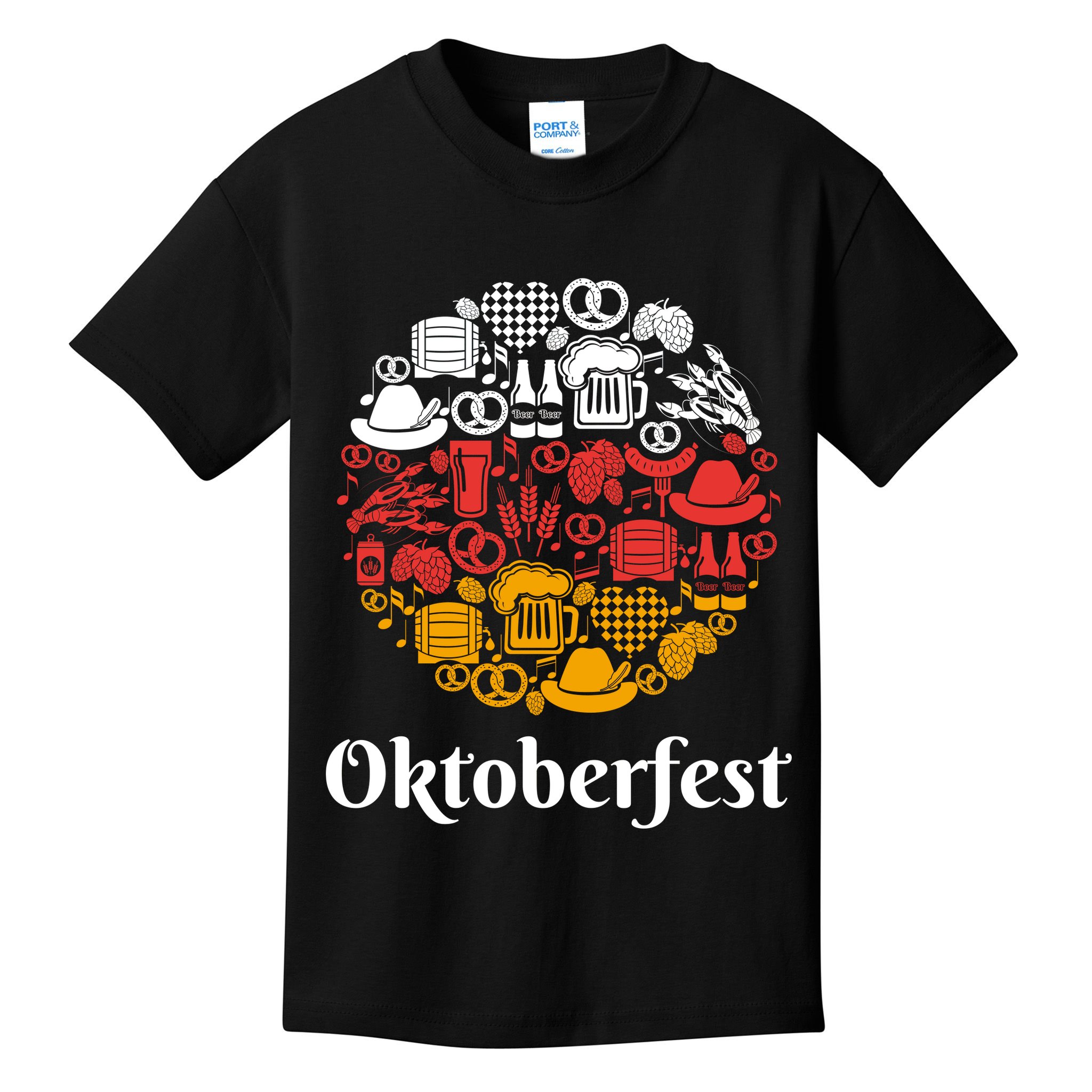Oktoberfest Holiday Flag Mash Up Kids T-Shirt