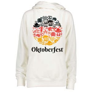 Oktoberfest Holiday Flag Mash Up Womens Funnel Neck Pullover Hood