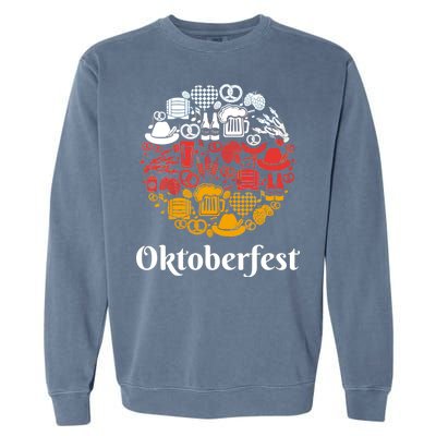 Oktoberfest Holiday Flag Mash Up Garment-Dyed Sweatshirt