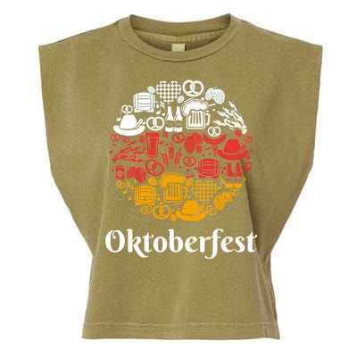 Oktoberfest Holiday Flag Mash Up Garment-Dyed Women's Muscle Tee