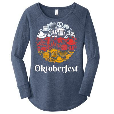 Oktoberfest Holiday Flag Mash Up Women's Perfect Tri Tunic Long Sleeve Shirt