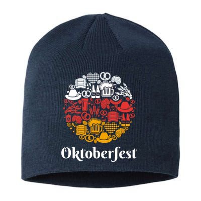 Oktoberfest Holiday Flag Mash Up Sustainable Beanie