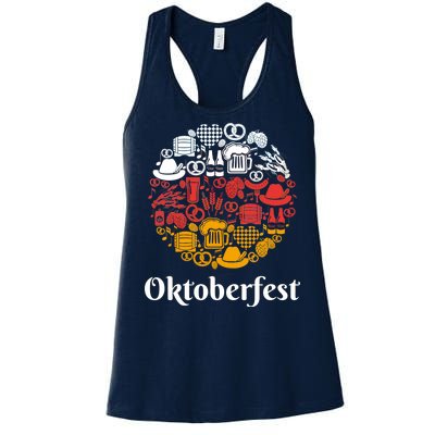 Oktoberfest Holiday Flag Mash Up Women's Racerback Tank