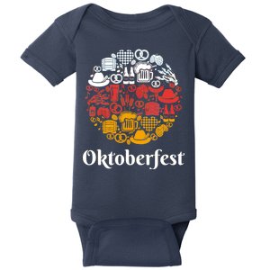 Oktoberfest Holiday Flag Mash Up Baby Bodysuit