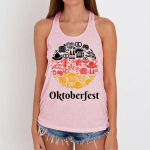 Oktoberfest Holiday Flag Mash Up Women's Knotted Racerback Tank