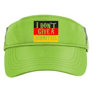 Oktoberfest I Don't Give A Schnitzel German Flag Adult Drive Performance Visor