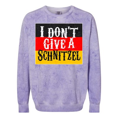 Oktoberfest I Don't Give A Schnitzel German Flag Colorblast Crewneck Sweatshirt