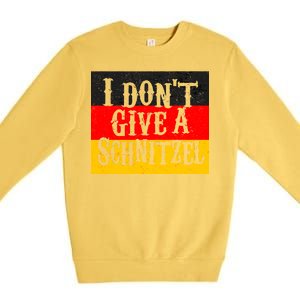 Oktoberfest I Don't Give A Schnitzel German Flag Premium Crewneck Sweatshirt