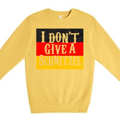 Oktoberfest I Don't Give A Schnitzel German Flag Premium Crewneck Sweatshirt