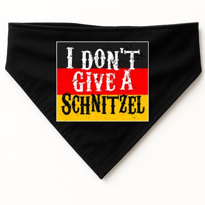 Oktoberfest I Don't Give A Schnitzel German Flag USA-Made Doggie Bandana