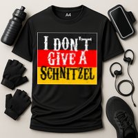 Oktoberfest I Don't Give A Schnitzel German Flag Cooling Performance Crew T-Shirt