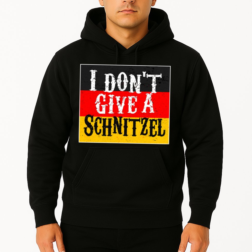 Oktoberfest I Don't Give A Schnitzel German Flag Hoodie