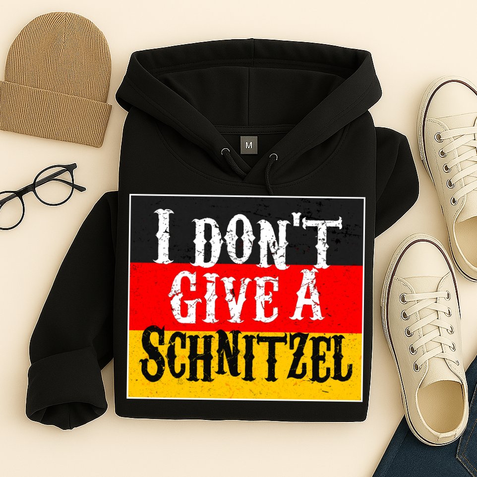 Oktoberfest I Don't Give A Schnitzel German Flag Hoodie