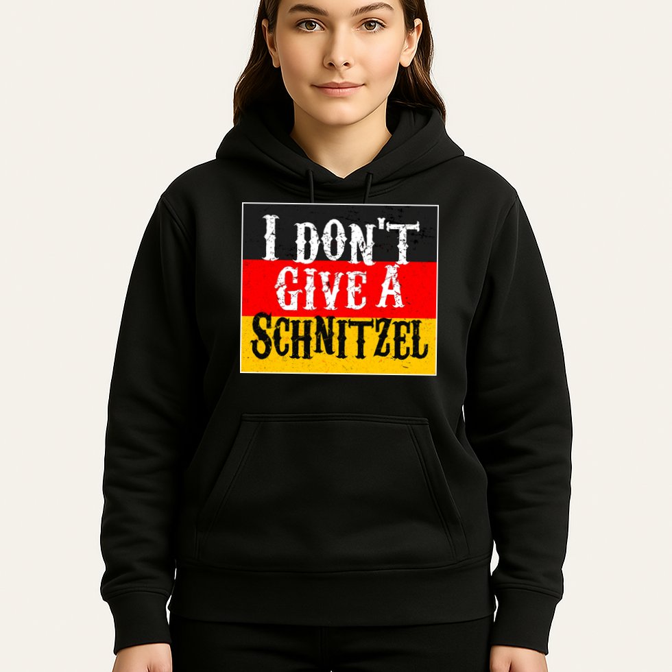 Oktoberfest I Don't Give A Schnitzel German Flag Hoodie