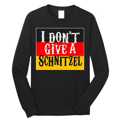 Oktoberfest I Don't Give A Schnitzel German Flag Long Sleeve Shirt