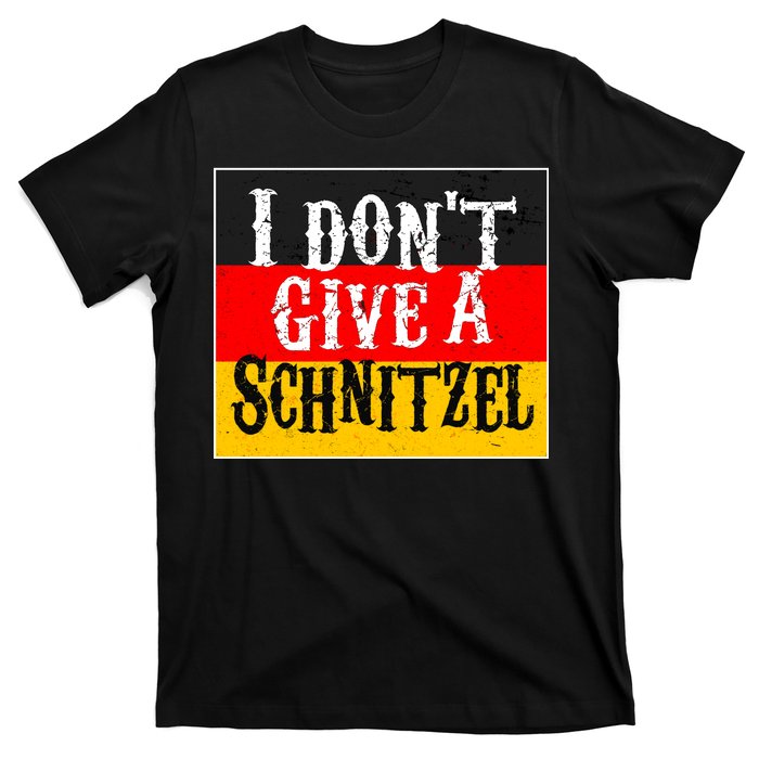 Oktoberfest I Don't Give A Schnitzel German Flag T-Shirt