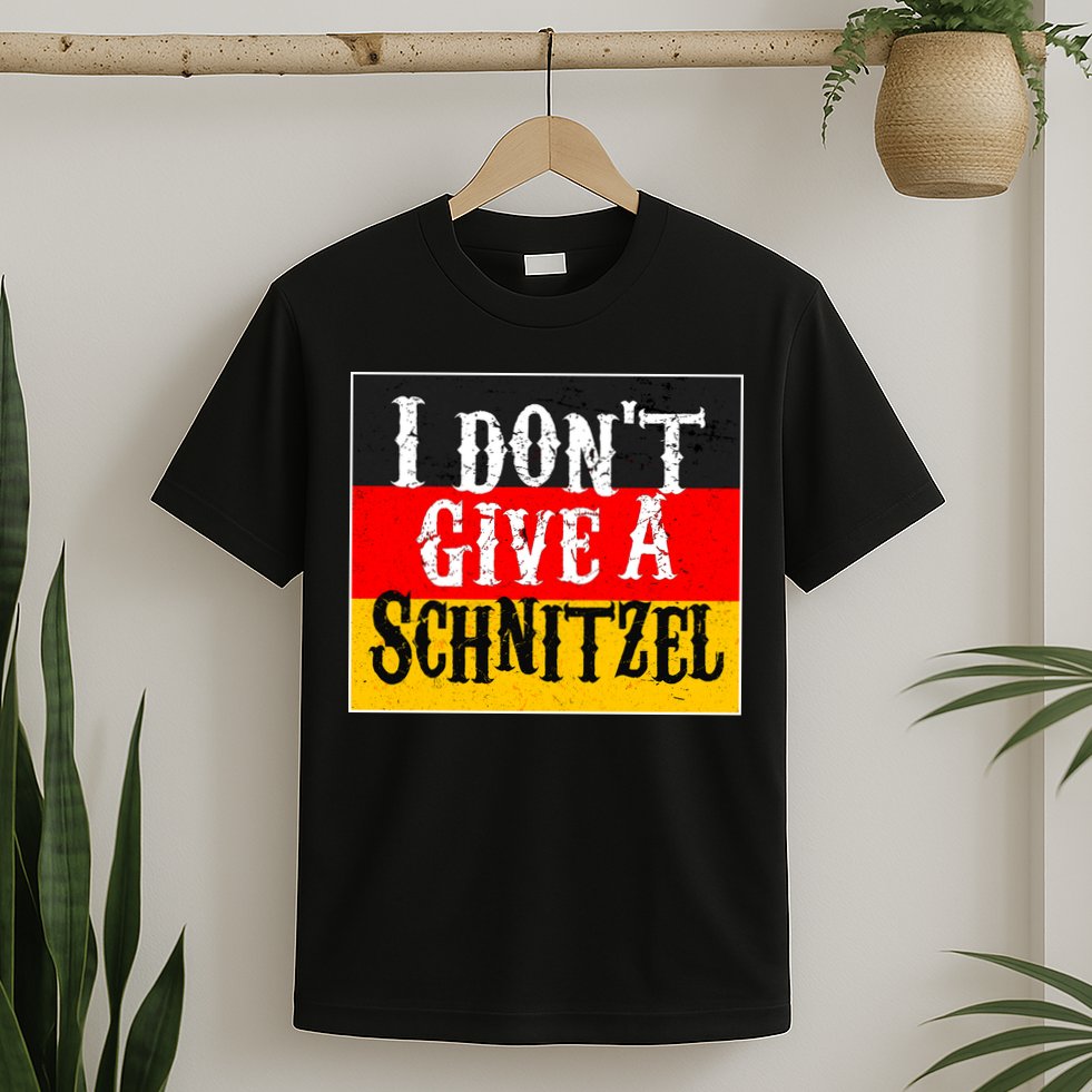 Oktoberfest I Don't Give A Schnitzel German Flag T-Shirt
