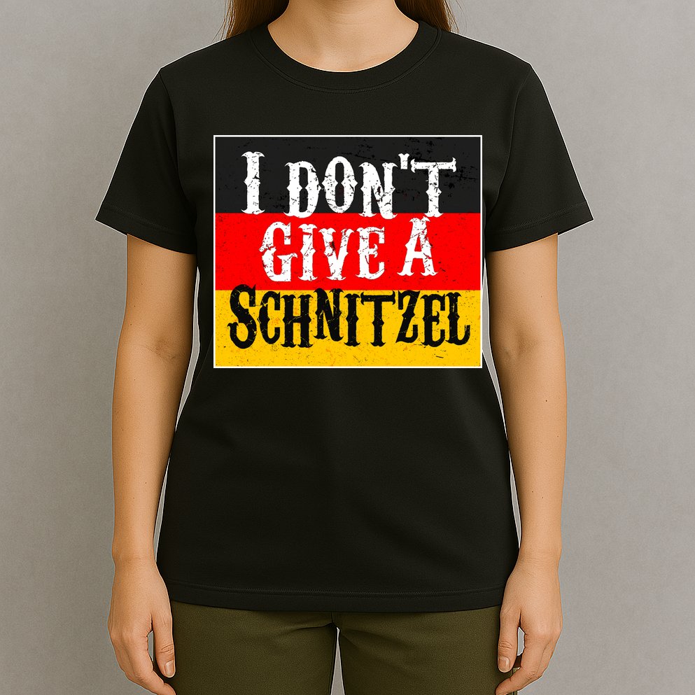 Oktoberfest I Don't Give A Schnitzel German Flag T-Shirt