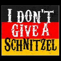 Oktoberfest I Don't Give A Schnitzel German Flag Button