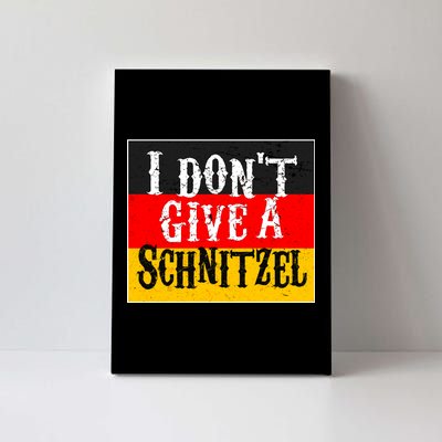 Oktoberfest I Don't Give A Schnitzel German Flag Canvas