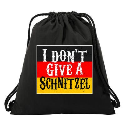 Oktoberfest I Don't Give A Schnitzel German Flag Drawstring Bag