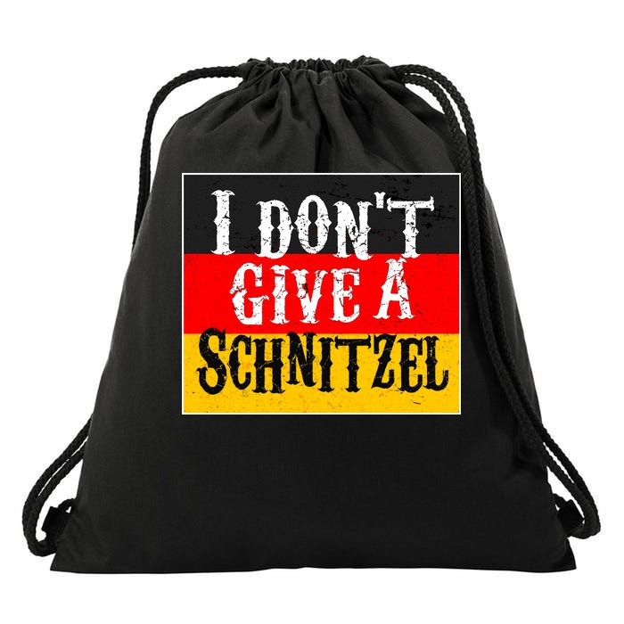 Oktoberfest I Don't Give A Schnitzel German Flag Drawstring Bag