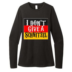 Oktoberfest I Don't Give A Schnitzel German Flag Womens CVC Long Sleeve Shirt