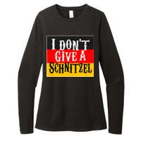 Oktoberfest I Don't Give A Schnitzel German Flag Womens CVC Long Sleeve Shirt