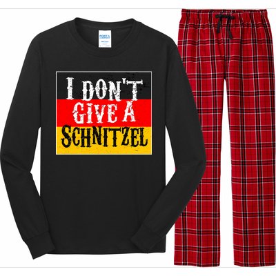 Oktoberfest I Don't Give A Schnitzel German Flag Long Sleeve Pajama Set