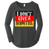 Oktoberfest I Don't Give A Schnitzel German Flag Women's Perfect Tri Tunic Long Sleeve Shirt