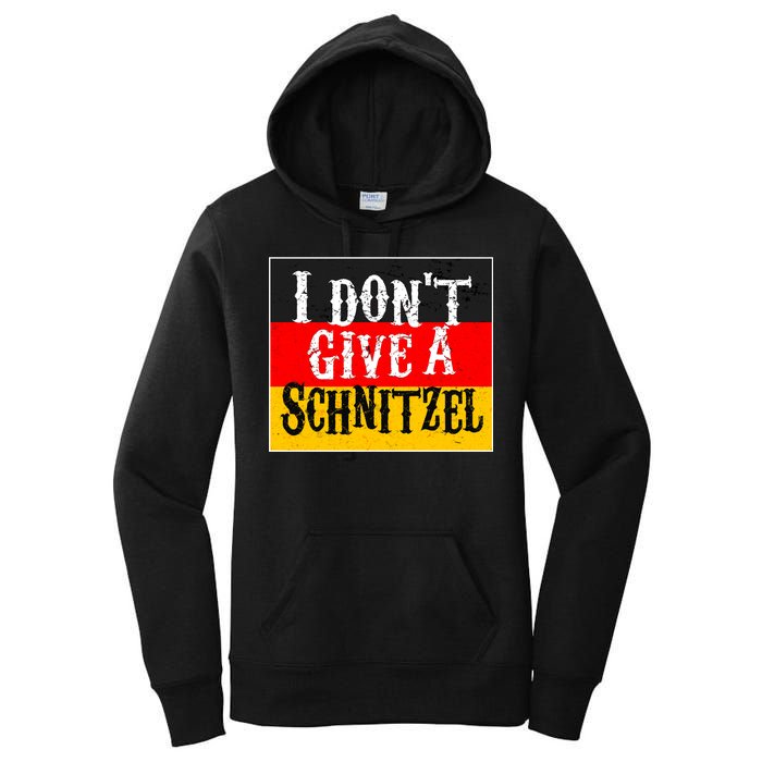 Oktoberfest I Don't Give A Schnitzel German Flag Women's Pullover Hoodie