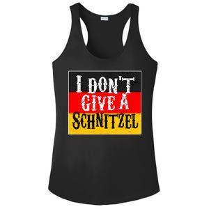 Oktoberfest I Don't Give A Schnitzel German Flag Ladies PosiCharge Competitor Racerback Tank