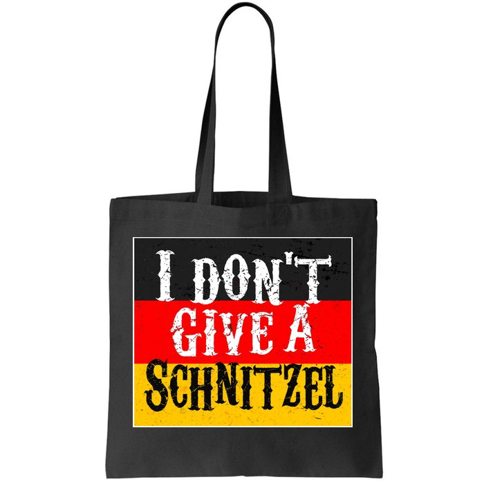 Oktoberfest I Don't Give A Schnitzel German Flag Tote Bag