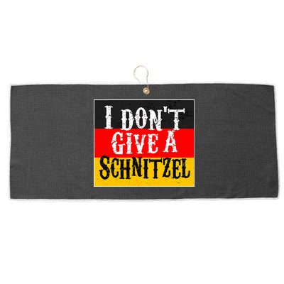 Oktoberfest I Don't Give A Schnitzel German Flag Large Microfiber Waffle Golf Towel