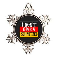 Oktoberfest I Don't Give A Schnitzel German Flag Metallic Star Ornament