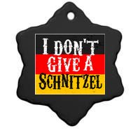 Oktoberfest I Don't Give A Schnitzel German Flag Ceramic Star Ornament