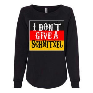 Oktoberfest I Don't Give A Schnitzel German Flag Womens California Wash Sweatshirt