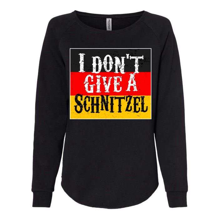 Oktoberfest I Don't Give A Schnitzel German Flag Womens California Wash Sweatshirt