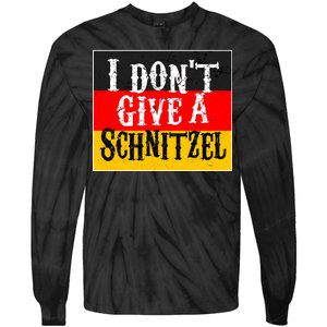 Oktoberfest I Don't Give A Schnitzel German Flag Tie-Dye Long Sleeve Shirt