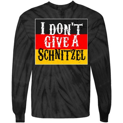 Oktoberfest I Don't Give A Schnitzel German Flag Tie-Dye Long Sleeve Shirt